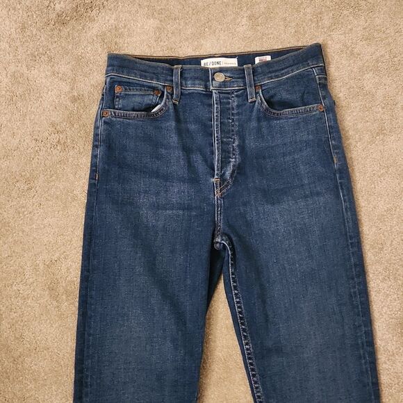 Re/Done Originals Women's Cropped Skinny Jeans w/ 4-Buttons Fly Size 27/4 - Picture 2 of 9